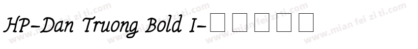 HP-Dan Truong Bold I字体转换